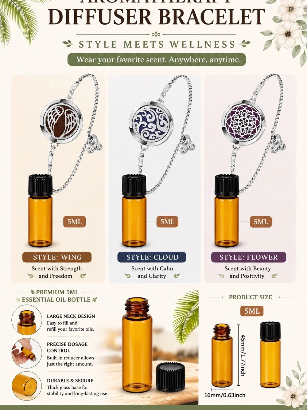 Personalized Aromatherapy Bracelet Gift Set - Picture 2 of 6